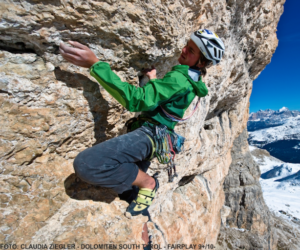 Simon Gietl, in Dolomiti: Fairplay 9+/10-. Foto: Claudia Ziegler. 