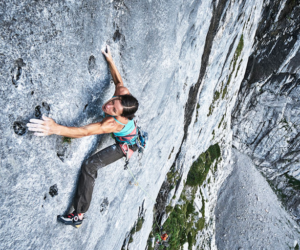 Ines Papert su "Scaramouche" 8a, Alpi - Germania. Foto: Frank Kretschmann